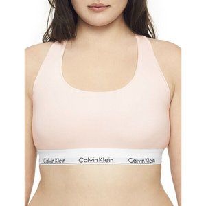 Calvin Klein Women's Plus Size 2X Modern Cotton Racerback Bralette, MLT6763AFA